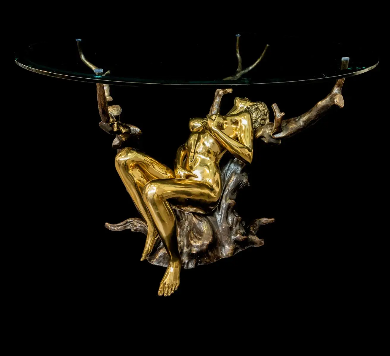 tavolo da pranzo albero erotico f6500 oro marrone 003