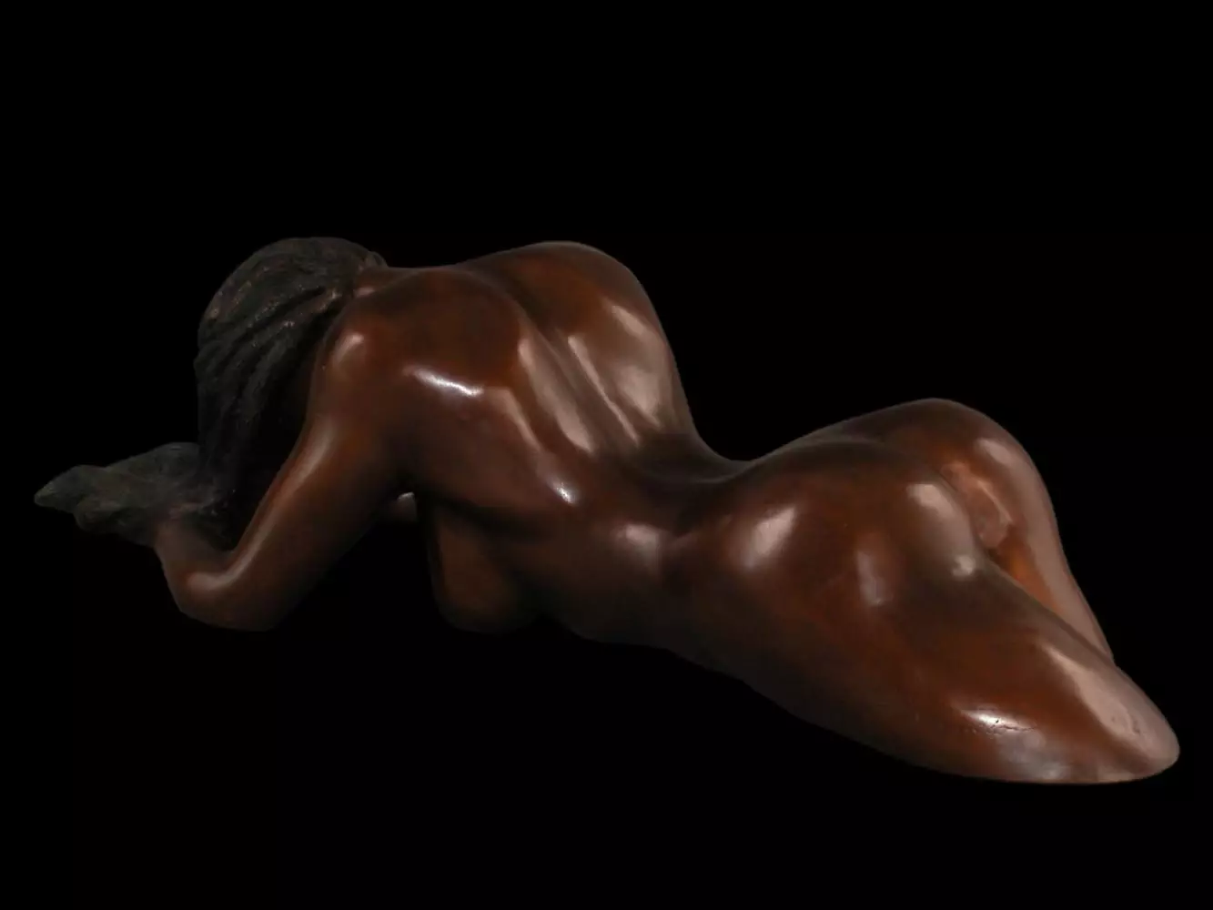 Relaxa - Marrón - Escultura de bronce