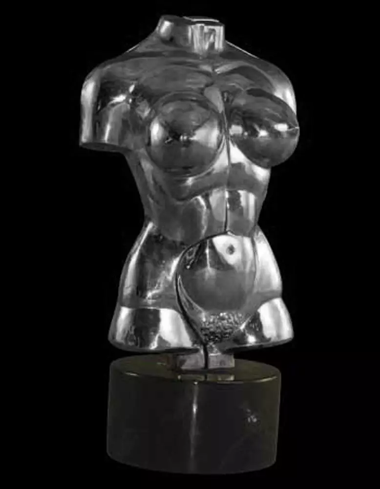 Torso Femme - Argent - Sculpture en bronze